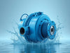 "EffluentFlow Premier Pump in action, efficient, reliable motor, advanced design, durable, handling effluent applications.", vector, best quality, masterpiece