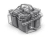 "Create a detailed image of the ProGear Portable Tool Tote, showing multiple compartments and ergonomic design.", vector, best quality, masterpiece