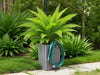 "Hose Hideaway Planter: Stylish garden accessory, organizes hoses, enhances outdoor aesthetics, durable, seamless integration.", vector, best quality, masterpiece