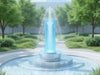 "ClearSpring Urban Fountain: sleek design, advanced filtration, eco-friendly, indoor/outdoor, perfect for parks and schools.", vector, best quality, masterpiece