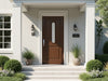 "Secure Haven: elegant and durable home doors, variety of styles, enhanced curb appeal, safety.", vector, best quality, masterpiece