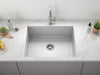 "LuxeStone Undermount Sink: durable, scratch-resistant, elegant, spacious basin, modern kitchen, seamless design, high functionality.", vector, best quality, masterpiece