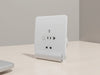 "InstaPop Power Hub: sleek pop-up outlet solution, multiple AC & USB ports, modern workspace elegance.", vector, best quality, masterpiece