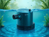 "NaturaPulse Pond Pump, efficient water circulation, durable design, crystal-clear waters, healthy aquatic life, user-friendly.", vector, best quality, masterpiece