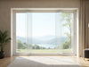 "CrystalView Picture Windows: Elegant, durable, and a panoramic view, maximizing natural light; serene ambiance.", vector, best quality, masterpiece