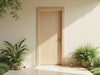 Nature's Touch eco-friendly door range, sustainably sourced materials, natural aesthetics, modern durability, green planet., vector, best quality, masterpiece