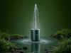 "SereneSplash Fountain Pump enhancing tranquil garden with elegant, whisper-quiet water flow, capturing serene beauty.", vector, best quality, masterpiece